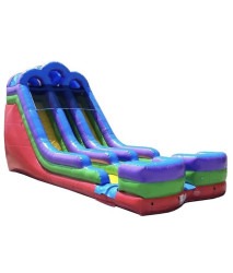 19 FT DOUBLE LANE RAINBOW SLIDE